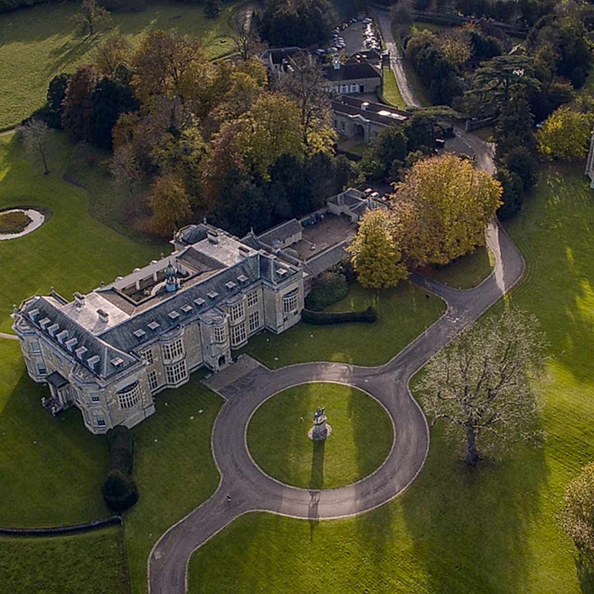 Hartwell House aerial view